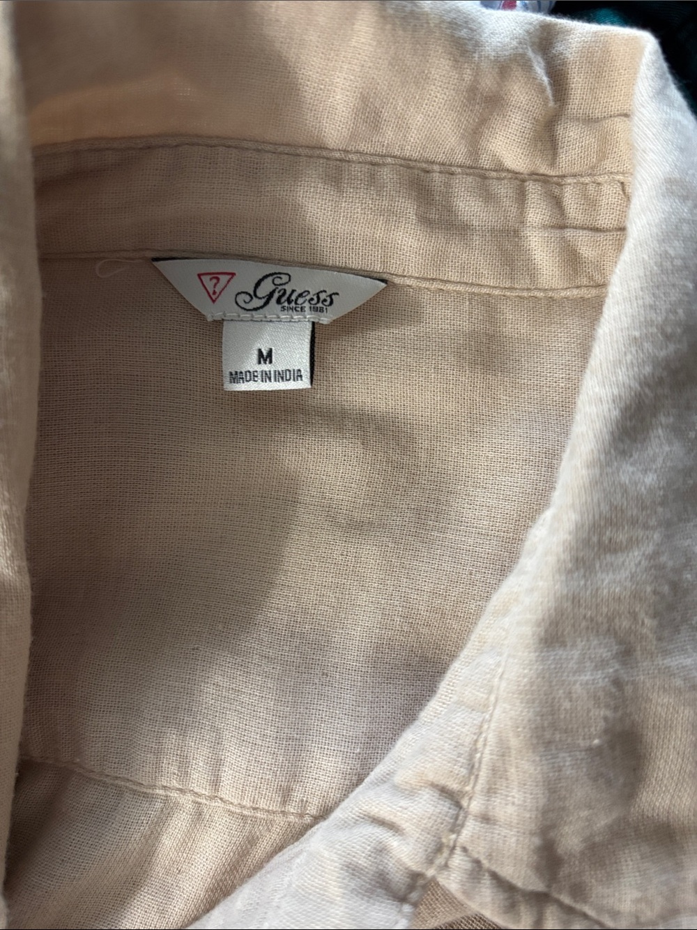 Guess Women's Light Tan Button-Up Utility Blouse - Picture 3 of 3